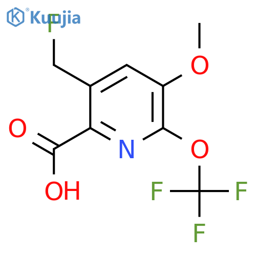 3-(Fluoromethyl)-5-methoxy-6-(trifluoromethoxy)pyridine-2-carboxylic acid structure
