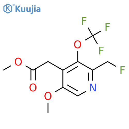 Methyl 2-(fluoromethyl)-5-methoxy-3-(trifluoromethoxy)pyridine-4-acetate structure
