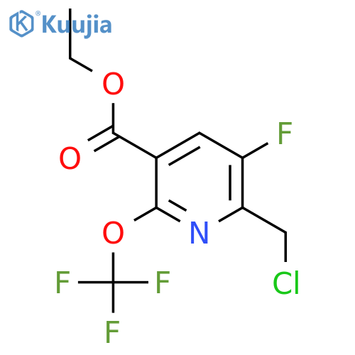 Ethyl 2-(chloromethyl)-3-fluoro-6-(trifluoromethoxy)pyridine-5-carboxylate structure