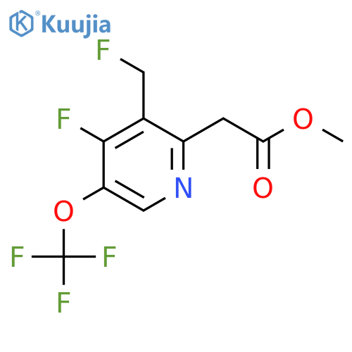 Methyl 4-fluoro-3-(fluoromethyl)-5-(trifluoromethoxy)pyridine-2-acetate structure