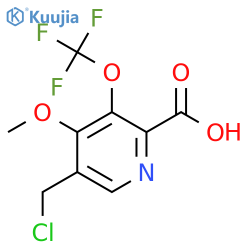 5-(Chloromethyl)-4-methoxy-3-(trifluoromethoxy)pyridine-2-carboxylic acid structure