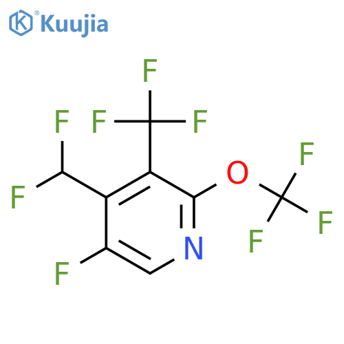 4-(Difluoromethyl)-5-fluoro-2-(trifluoromethoxy)-3-(trifluoromethyl)pyridine structure
