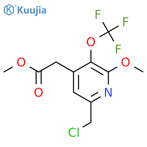 Methyl 6-(chloromethyl)-2-methoxy-3-(trifluoromethoxy)pyridine-4-acetate structure