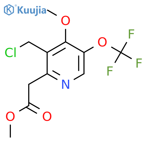 Methyl 3-(chloromethyl)-4-methoxy-5-(trifluoromethoxy)pyridine-2-acetate structure