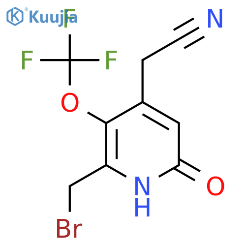 2-(Bromomethyl)-6-hydroxy-3-(trifluoromethoxy)pyridine-4-acetonitrile structure