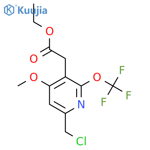 Ethyl 6-(chloromethyl)-4-methoxy-2-(trifluoromethoxy)pyridine-3-acetate structure
