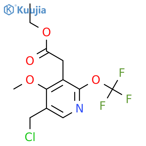 Ethyl 5-(chloromethyl)-4-methoxy-2-(trifluoromethoxy)pyridine-3-acetate structure
