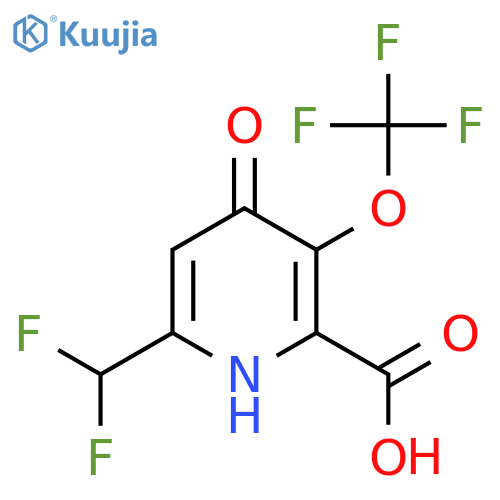 6-(Difluoromethyl)-4-hydroxy-3-(trifluoromethoxy)pyridine-2-carboxylic acid structure