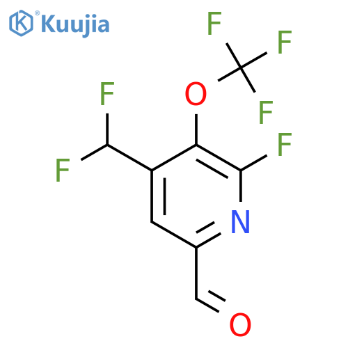 4-(Difluoromethyl)-2-fluoro-3-(trifluoromethoxy)pyridine-6-carboxaldehyde structure