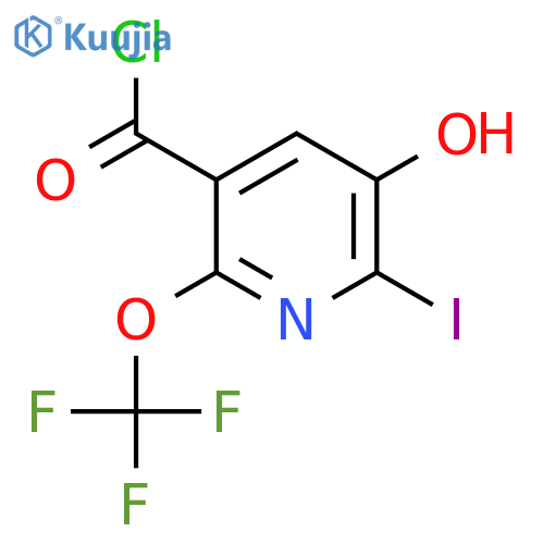 3-Hydroxy-2-iodo-6-(trifluoromethoxy)pyridine-5-carbonyl chloride structure