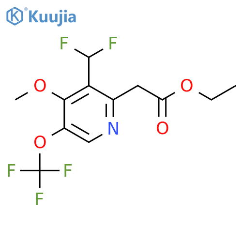 Ethyl 3-(difluoromethyl)-4-methoxy-5-(trifluoromethoxy)pyridine-2-acetate structure