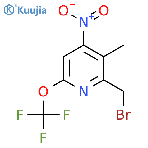 2-(Bromomethyl)-3-methyl-4-nitro-6-(trifluoromethoxy)pyridine structure