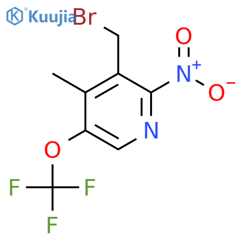 3-(Bromomethyl)-4-methyl-2-nitro-5-(trifluoromethoxy)pyridine structure