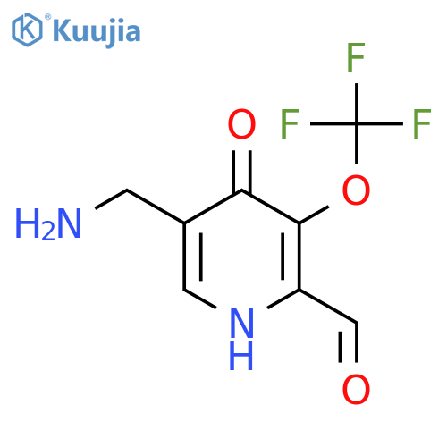 5-(Aminomethyl)-4-hydroxy-3-(trifluoromethoxy)pyridine-2-carboxaldehyde structure