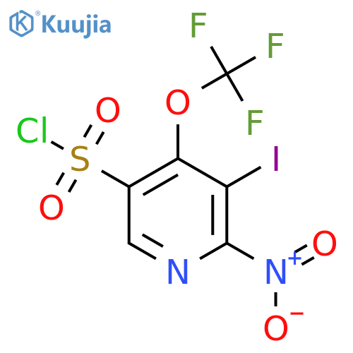 3-Iodo-2-nitro-4-(trifluoromethoxy)pyridine-5-sulfonyl chloride structure