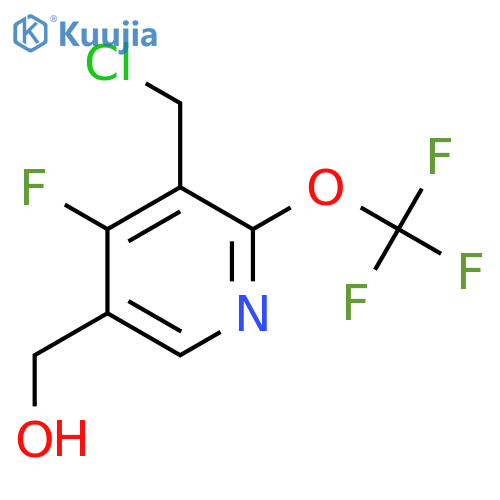 3-(Chloromethyl)-4-fluoro-2-(trifluoromethoxy)pyridine-5-methanol structure