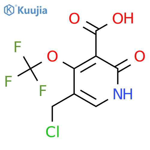 5-(Chloromethyl)-2-hydroxy-4-(trifluoromethoxy)pyridine-3-carboxylic acid structure