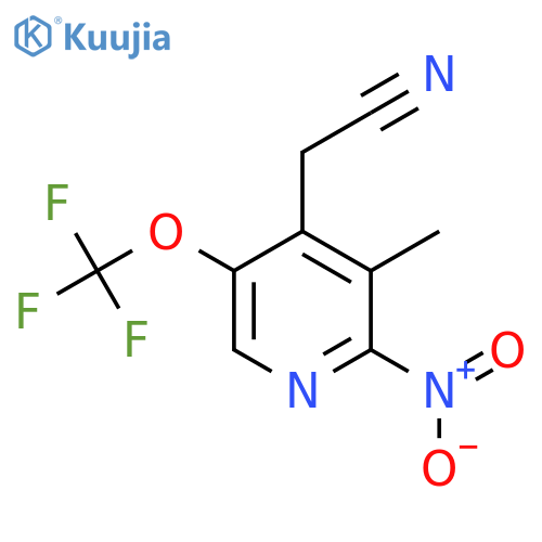 3-Methyl-2-nitro-5-(trifluoromethoxy)pyridine-4-acetonitrile structure