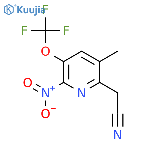 5-Methyl-2-nitro-3-(trifluoromethoxy)pyridine-6-acetonitrile structure