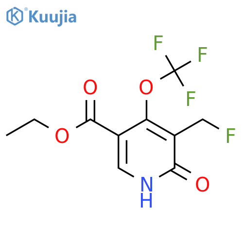 Ethyl 3-(fluoromethyl)-2-hydroxy-4-(trifluoromethoxy)pyridine-5-carboxylate structure