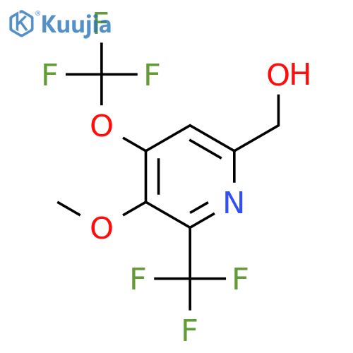 3-Methoxy-4-(trifluoromethoxy)-2-(trifluoromethyl)pyridine-6-methanol structure