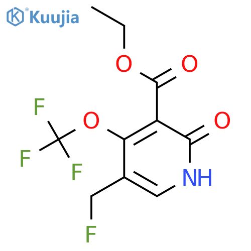 Ethyl 5-(fluoromethyl)-2-hydroxy-4-(trifluoromethoxy)pyridine-3-carboxylate structure