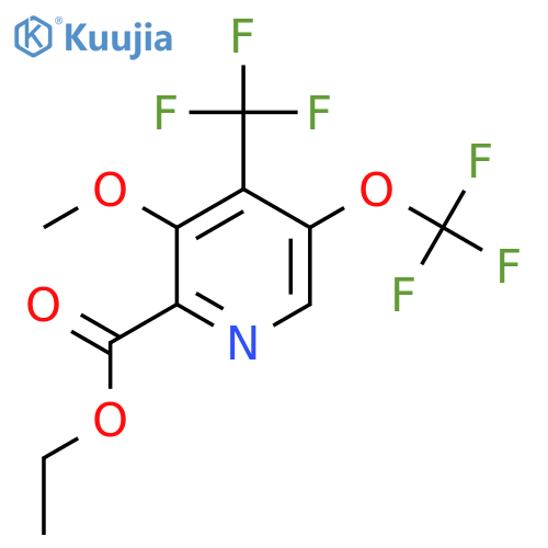Ethyl 3-methoxy-5-(trifluoromethoxy)-4-(trifluoromethyl)pyridine-2-carboxylate structure