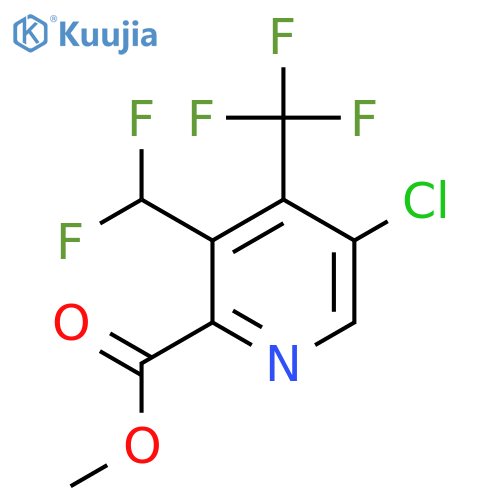 Methyl 5-chloro-3-(difluoromethyl)-4-(trifluoromethyl)pyridine-2-carboxylate structure