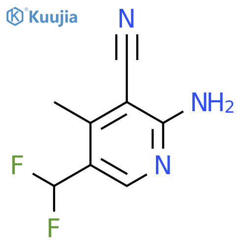 2-Amino-3-cyano-5-(difluoromethyl)-4-methylpyridine structure