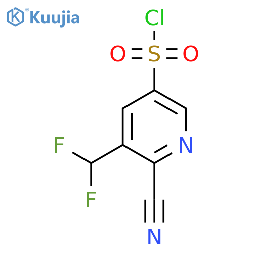 2-Cyano-3-(difluoromethyl)pyridine-5-sulfonyl chloride structure