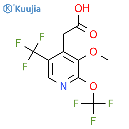 3-Methoxy-2-(trifluoromethoxy)-5-(trifluoromethyl)pyridine-4-acetic acid structure