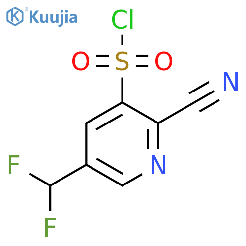 2-Cyano-5-(difluoromethyl)pyridine-3-sulfonyl chloride structure