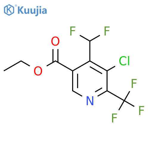 Ethyl 3-chloro-4-(difluoromethyl)-2-(trifluoromethyl)pyridine-5-carboxylate structure