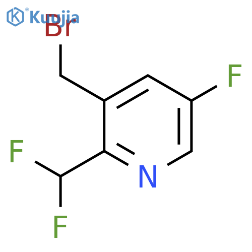 3-(Bromomethyl)-2-(difluoromethyl)-5-fluoropyridine structure