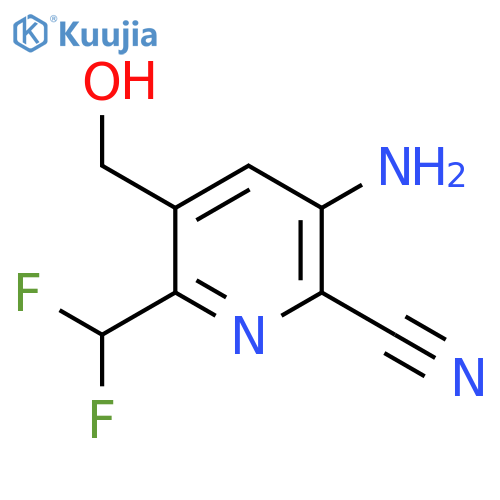 3-Amino-2-cyano-6-(difluoromethyl)pyridine-5-methanol structure