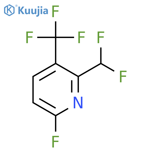 2-(Difluoromethyl)-6-fluoro-3-(trifluoromethyl)pyridine structure