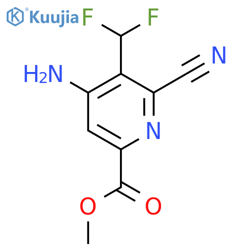 Methyl 4-amino-2-cyano-3-(difluoromethyl)pyridine-6-carboxylate structure