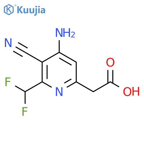 4-Amino-3-cyano-2-(difluoromethyl)pyridine-6-acetic acid structure
