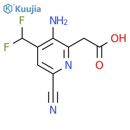 3-Amino-6-cyano-4-(difluoromethyl)pyridine-2-acetic acid structure
