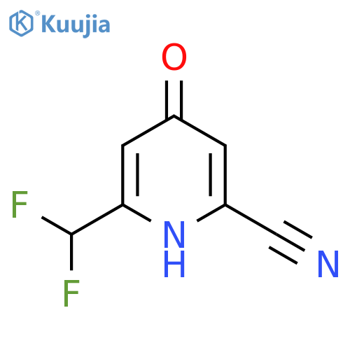 2-Cyano-6-(difluoromethyl)-4-hydroxypyridine structure