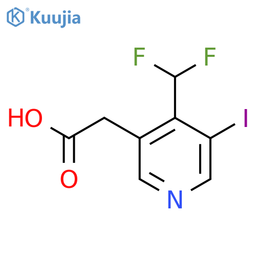 4-(Difluoromethyl)-3-iodopyridine-5-acetic acid structure