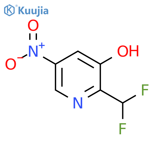 2-(Difluoromethyl)-3-hydroxy-5-nitropyridine structure