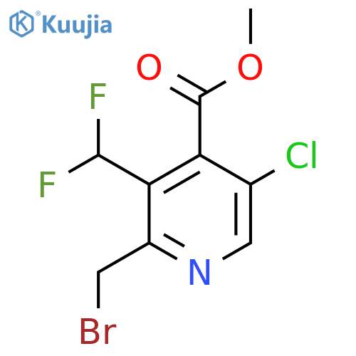 Methyl 2-(bromomethyl)-5-chloro-3-(difluoromethyl)pyridine-4-carboxylate structure