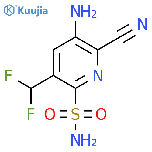 3-Amino-2-cyano-5-(difluoromethyl)pyridine-6-sulfonamide structure
