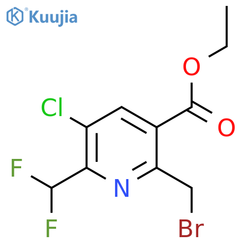 Ethyl 2-(bromomethyl)-5-chloro-6-(difluoromethyl)pyridine-3-carboxylate structure