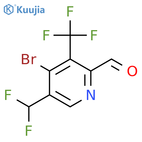 4-Bromo-5-(difluoromethyl)-3-(trifluoromethyl)pyridine-2-carboxaldehyde structure