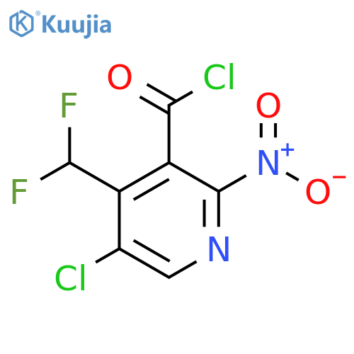 5-Chloro-4-(difluoromethyl)-2-nitropyridine-3-carbonyl chloride structure