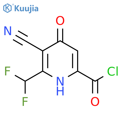 3-Cyano-2-(difluoromethyl)-4-hydroxypyridine-6-carbonyl chloride structure