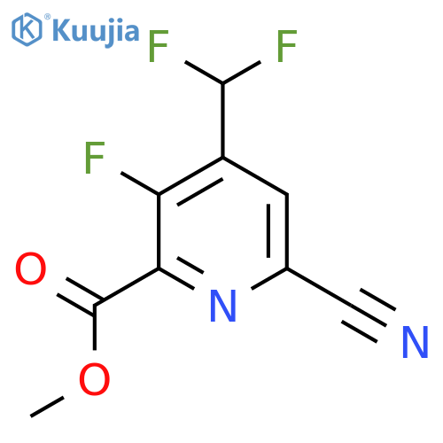 Methyl 6-cyano-4-(difluoromethyl)-3-fluoropyridine-2-carboxylate structure