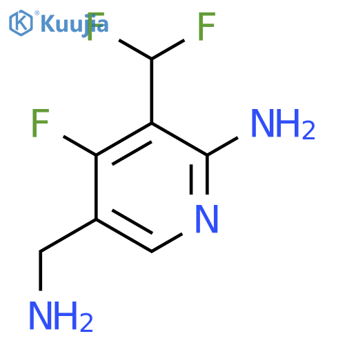 2-Amino-5-(aminomethyl)-3-(difluoromethyl)-4-fluoropyridine structure